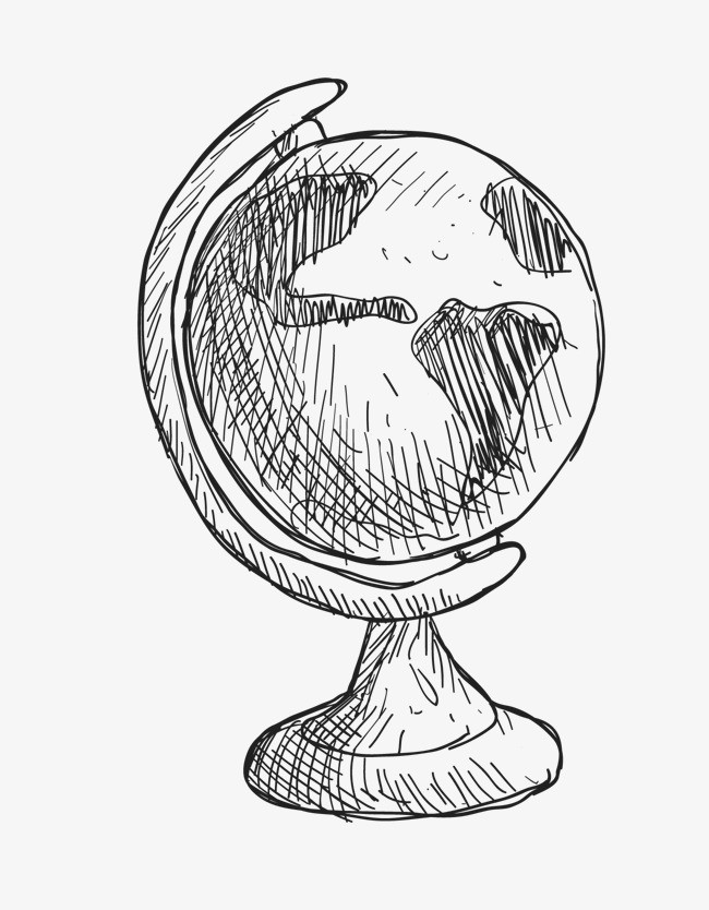 素描地球仪