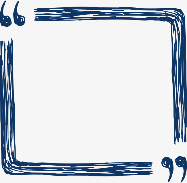 线条描绘引用框png素材-90设计