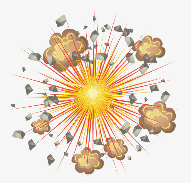 卡通爆炸物尘埃矢量png