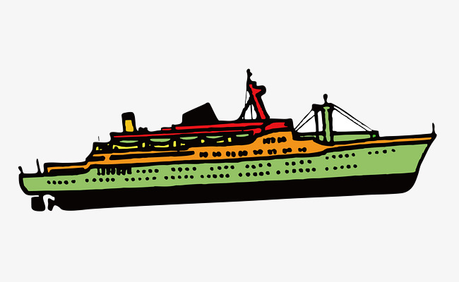 手绘轮船图形
