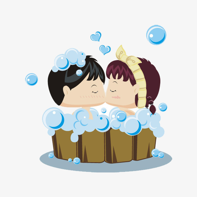 洗澡的情侣
