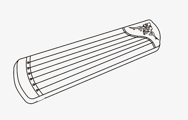 手绘古筝