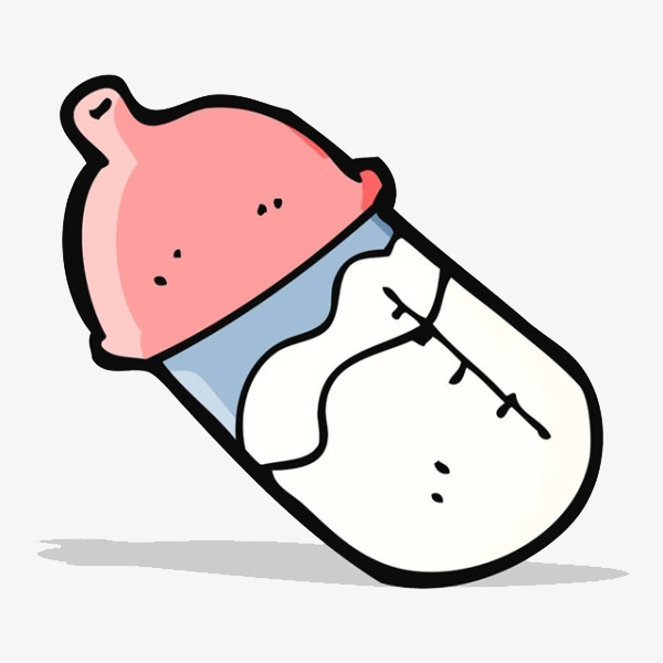 奶瓶里装着鲜牛奶