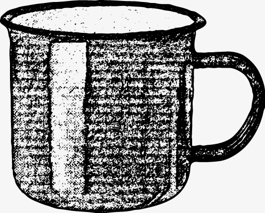 手绘水杯png素材-90设计