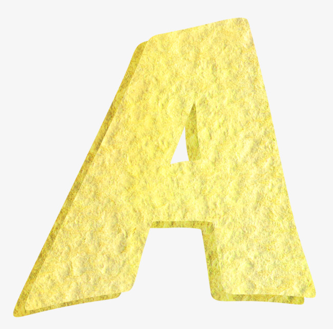 黄色字母a_艺术字设计_千库网