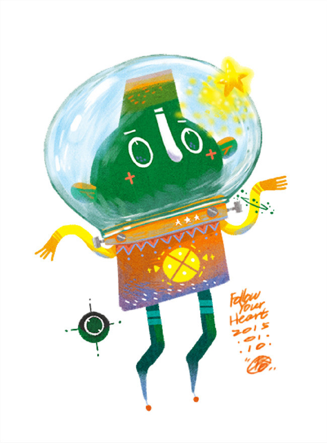 创意彩色外星炫酷外星人