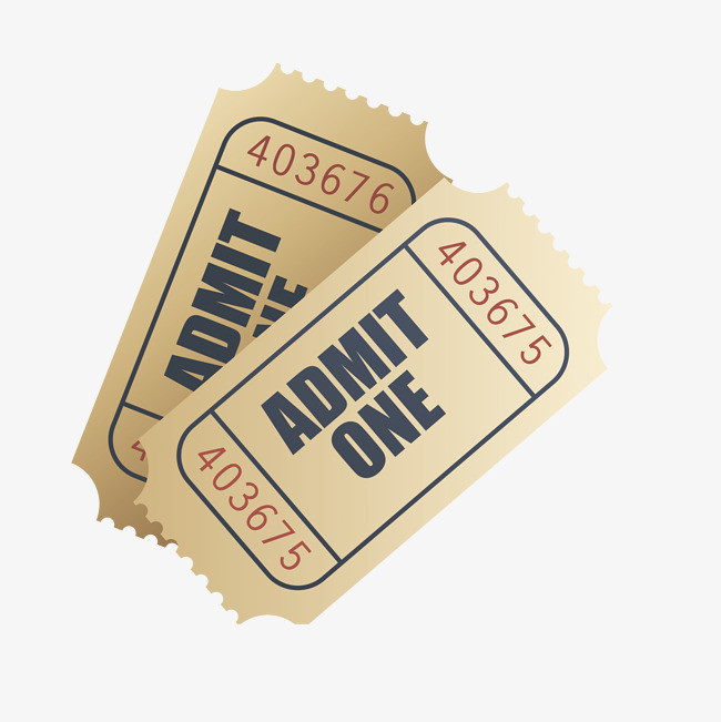 复古入场券png素材-90设计