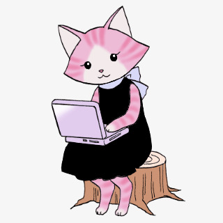 一只可爱的小猫打电脑