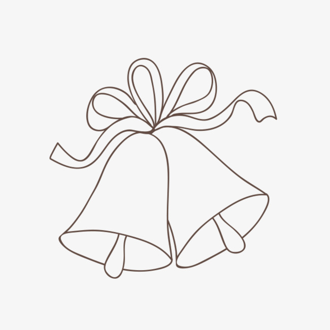 圣诞节黄色卡通手绘圣诞铃铛png