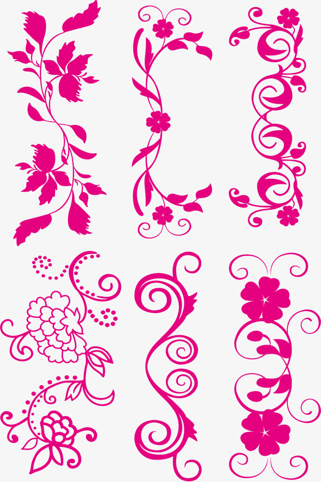 矢量背景_花边矢量素材png素材-90设计