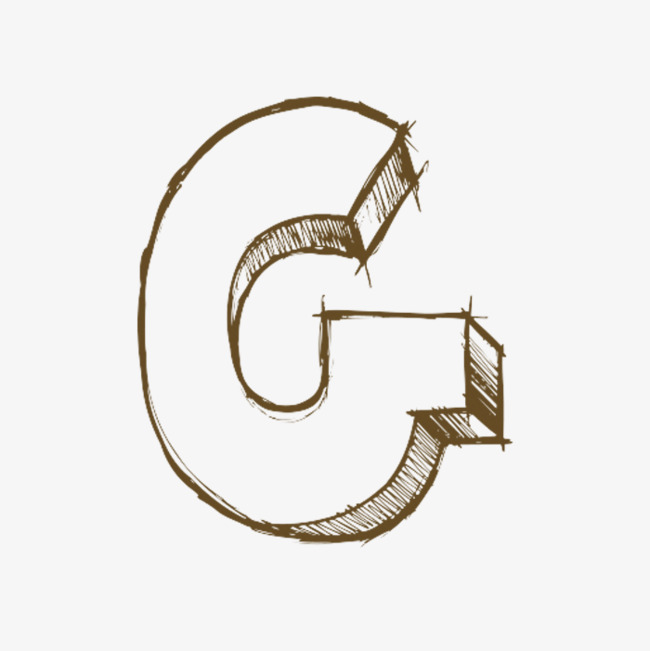 手绘字母g