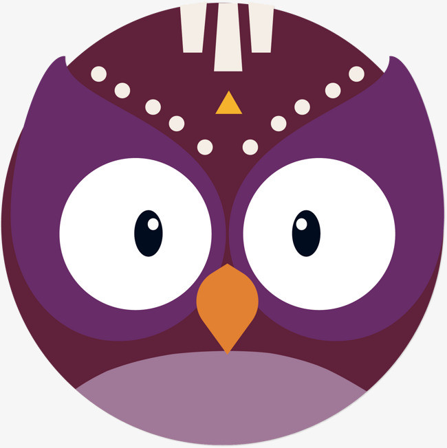 矢量手绘紫色鹦鹉