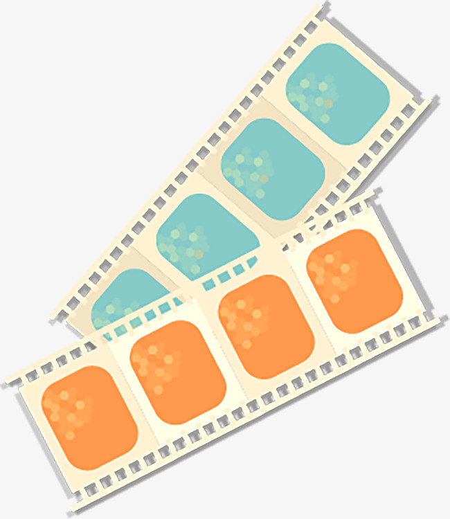 手绘卡通风格胶卷相机照片装饰元素