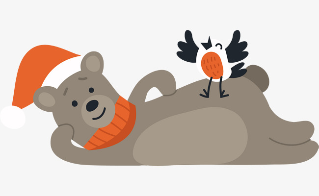 矢量生日卡通灰熊矢量图