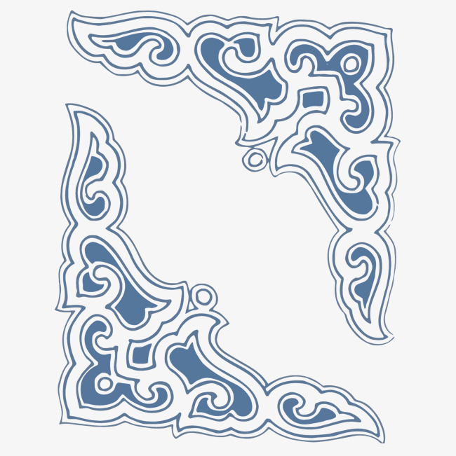 矢量欧式花纹边角边框相框免扣装饰元素设计【免抠元素png】-90设计网