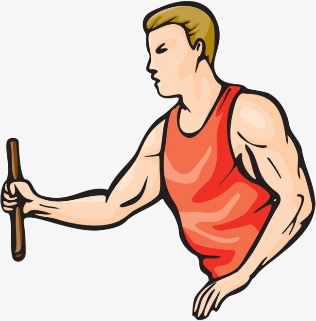 运动会接力接力棒手跑步赛跑田径加油