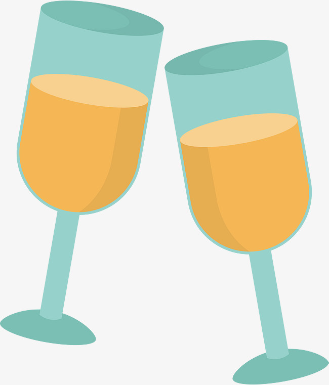 卡通矢量玻璃酒杯