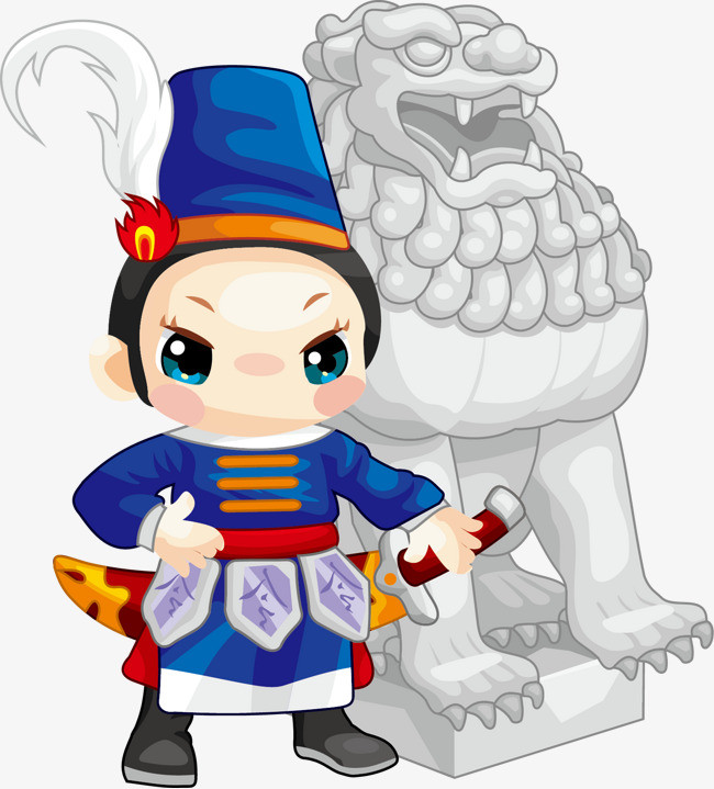 卡通手绘人物端午节屈原可爱形象