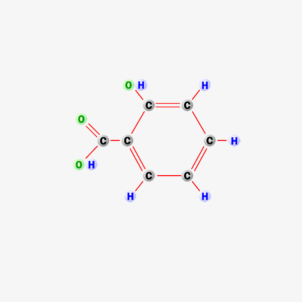 水杨酸护肤品化妆品成分化学分子结构式科学科技研究素材元素