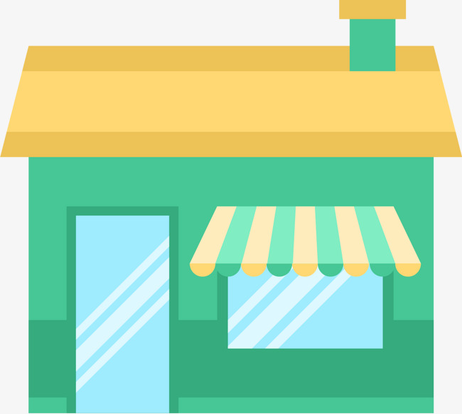 卡通商铺设计矢量图