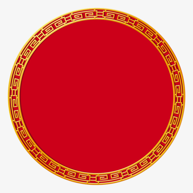 红色圆形图