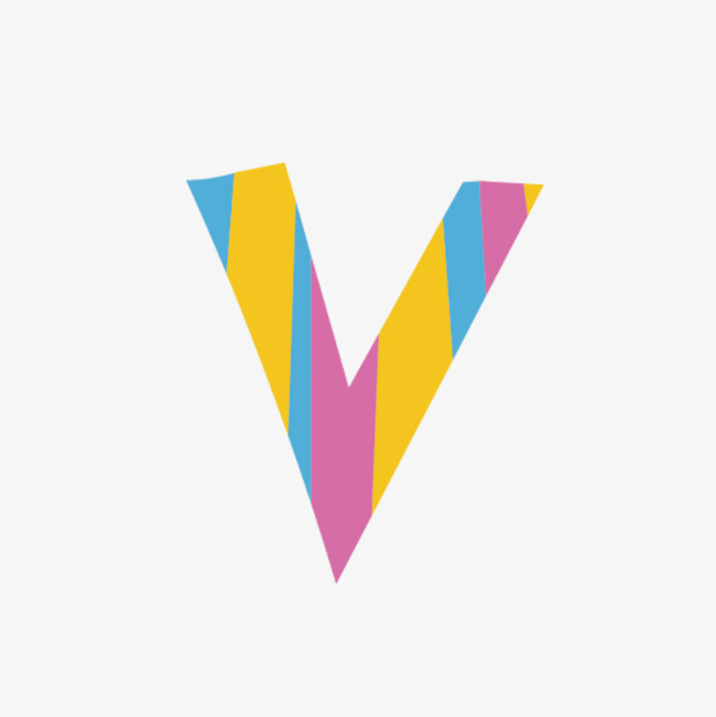 彩色字母v