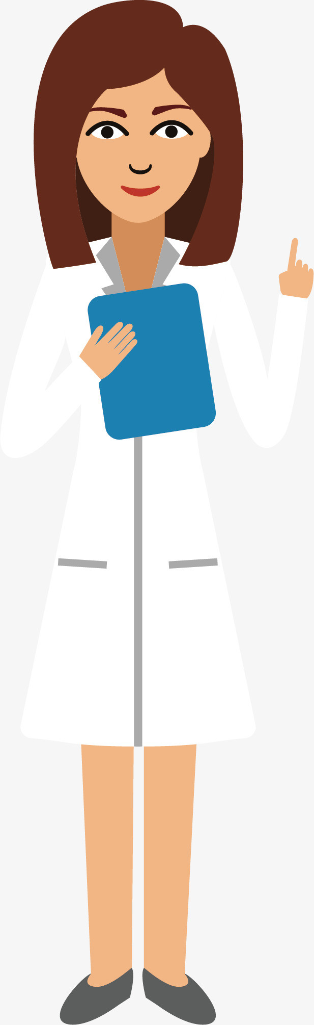 白大褂医生矢量图