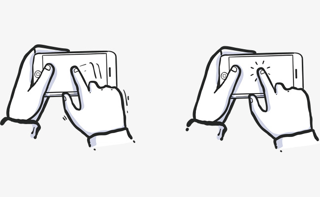 使用手机的插画