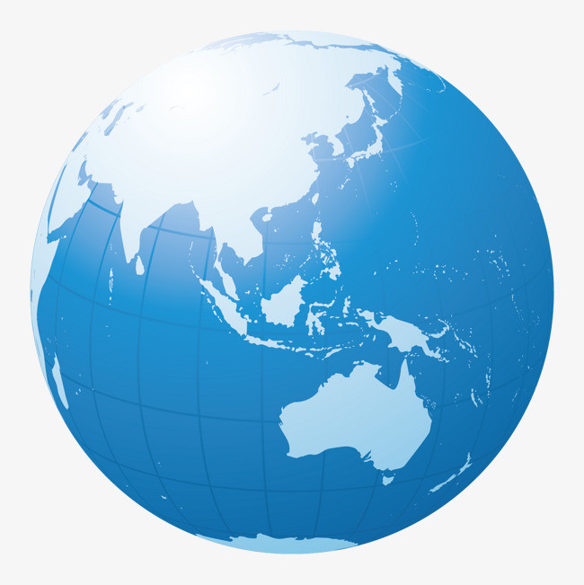 科技背景_蓝色科技地球地图png素材-90设计
