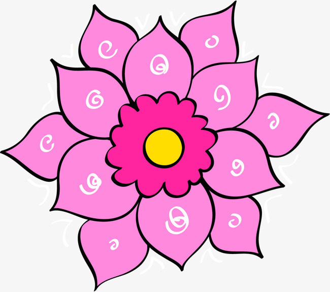 卡通花瓣花朵
