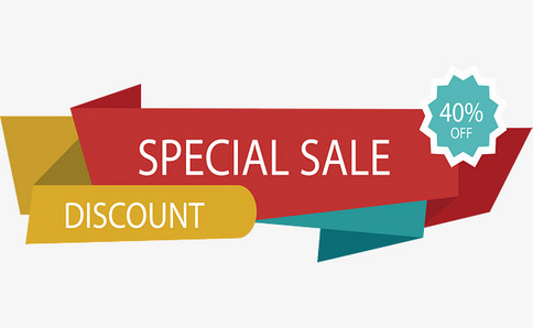 红色超级折扣横幅