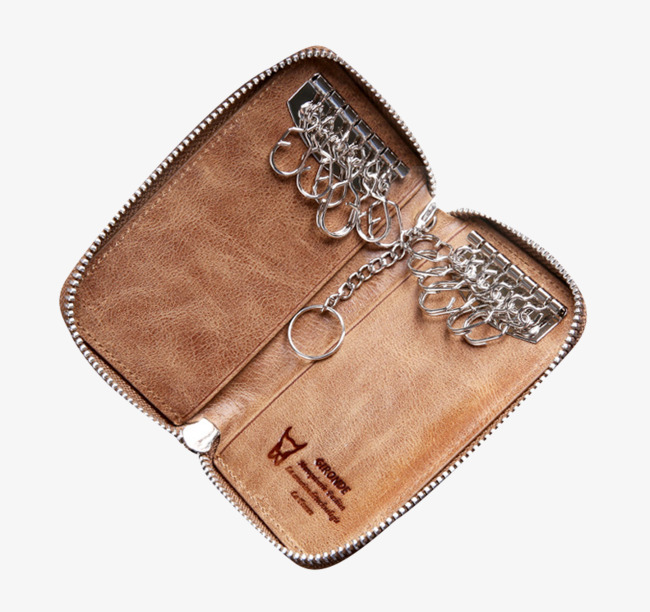 真皮大容量钥匙挂包