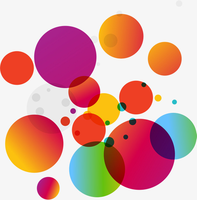 卡通多彩圆点