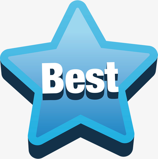 蓝色立体五角星