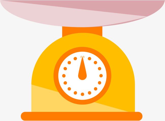 卡通黄色天平秤