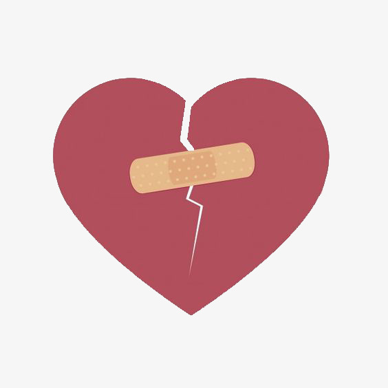 七夕情人节破碎的爱心