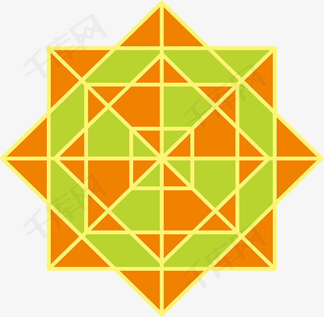 组合四边形宰牲节花纹