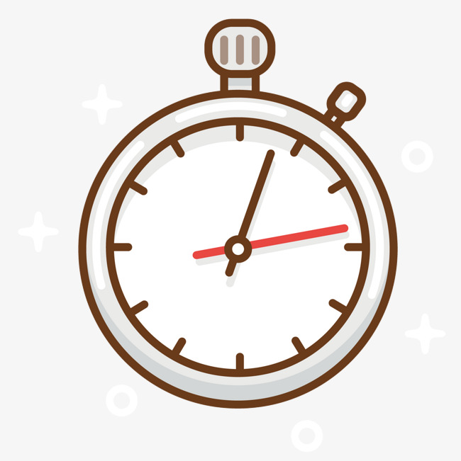 时尚简约时钟手绘钟表挂钟元素设计