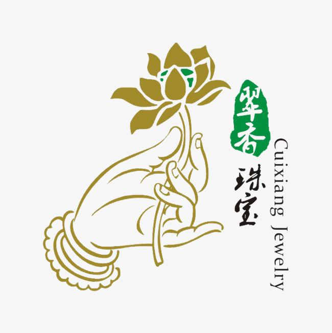 翡翠珠宝佛手莲花图标