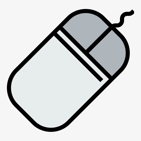 电脑台式电脑鼠标卡通手绘高清矢量【免抠元素png】-90设计网