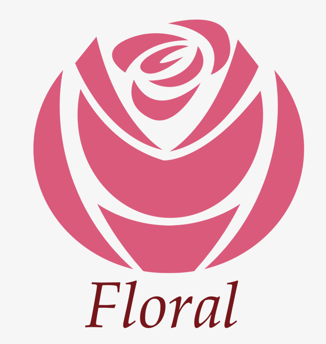 矢量红色简笔玫瑰花