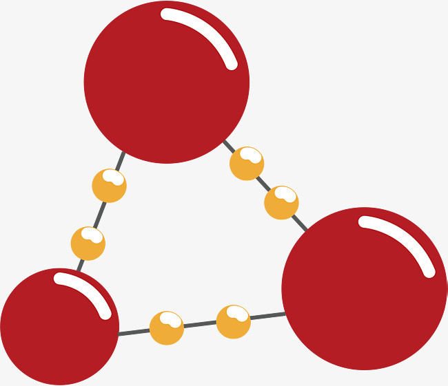 红色圆形分子结构