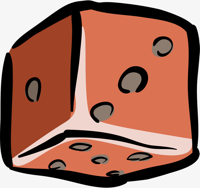 咖啡色简约骰子