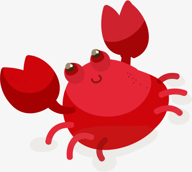 卡通红色螃蟹
