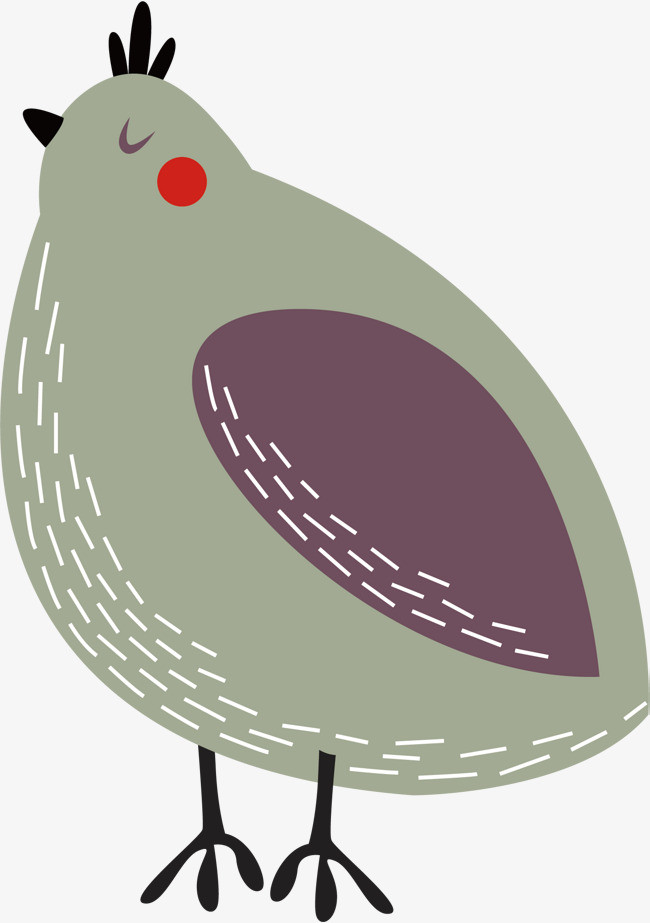 灰色小鸟矢量图