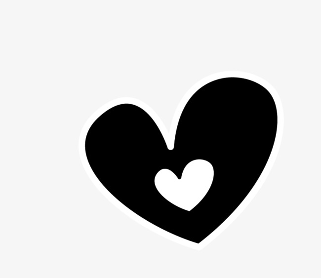 黑色的爱心