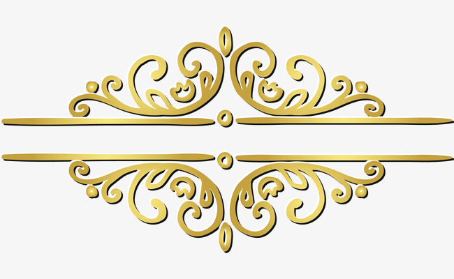 手绘金色花纹_png素材免费下载_ 2000*1009像素(编号:18818393)_90设