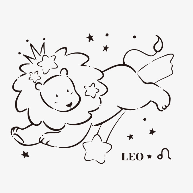 手绘卡通可爱狮子动物免扣元素设计