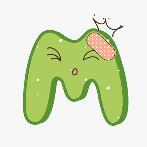 绿色卡通字母m