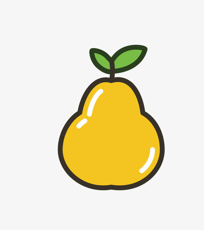 矢量卡通简洁梨png